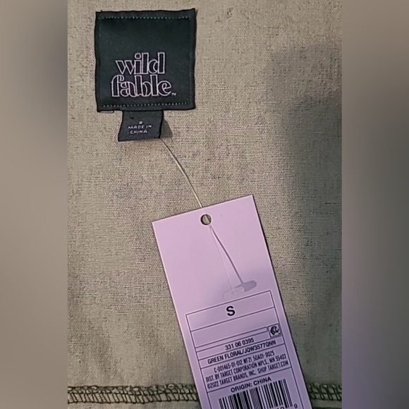 Wild Fable Cropped Floral Oversized Jean Jacket Green Floral Print NWT Retail$44 - Picture 8 of 9